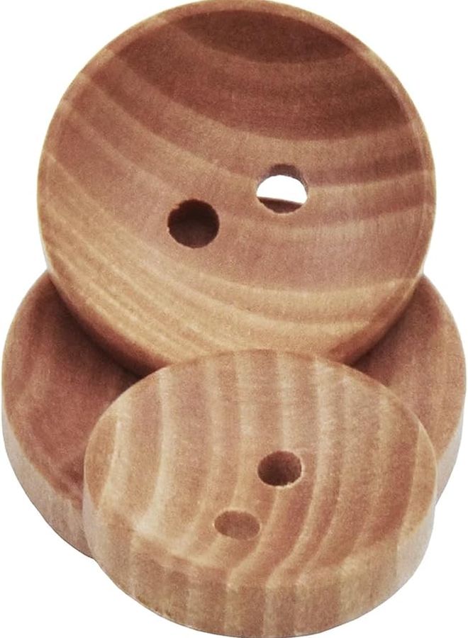 أزرار خياطة بتصميم حبيبات الخشب 50 قطعة قطر 23 مم للحرف اليدوية وتزيين القمصان والملابس - Image 5